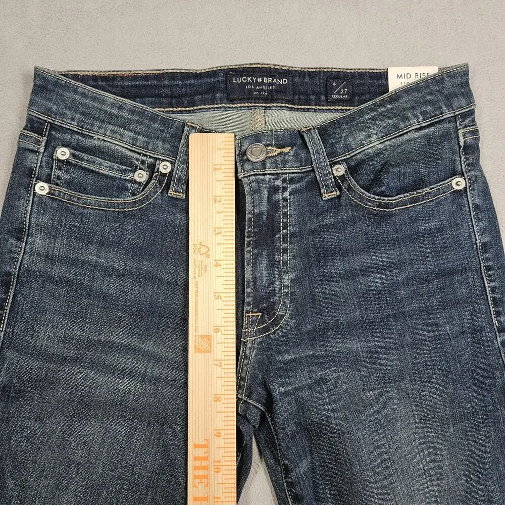Lucky Brand Jeans Womens Size 4/27 Sweet Mid Rise‎ Straight Leg Preppy Stretch